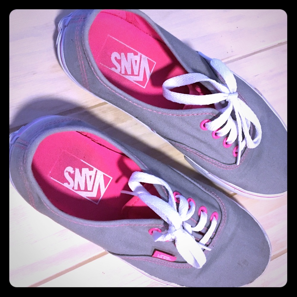 Pink and grey Vans